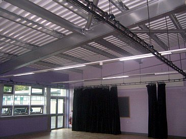 T60 Track installed to provide a 360 degree curtain