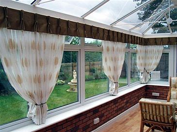 Conservatory - Dressed with voiles and pelmet